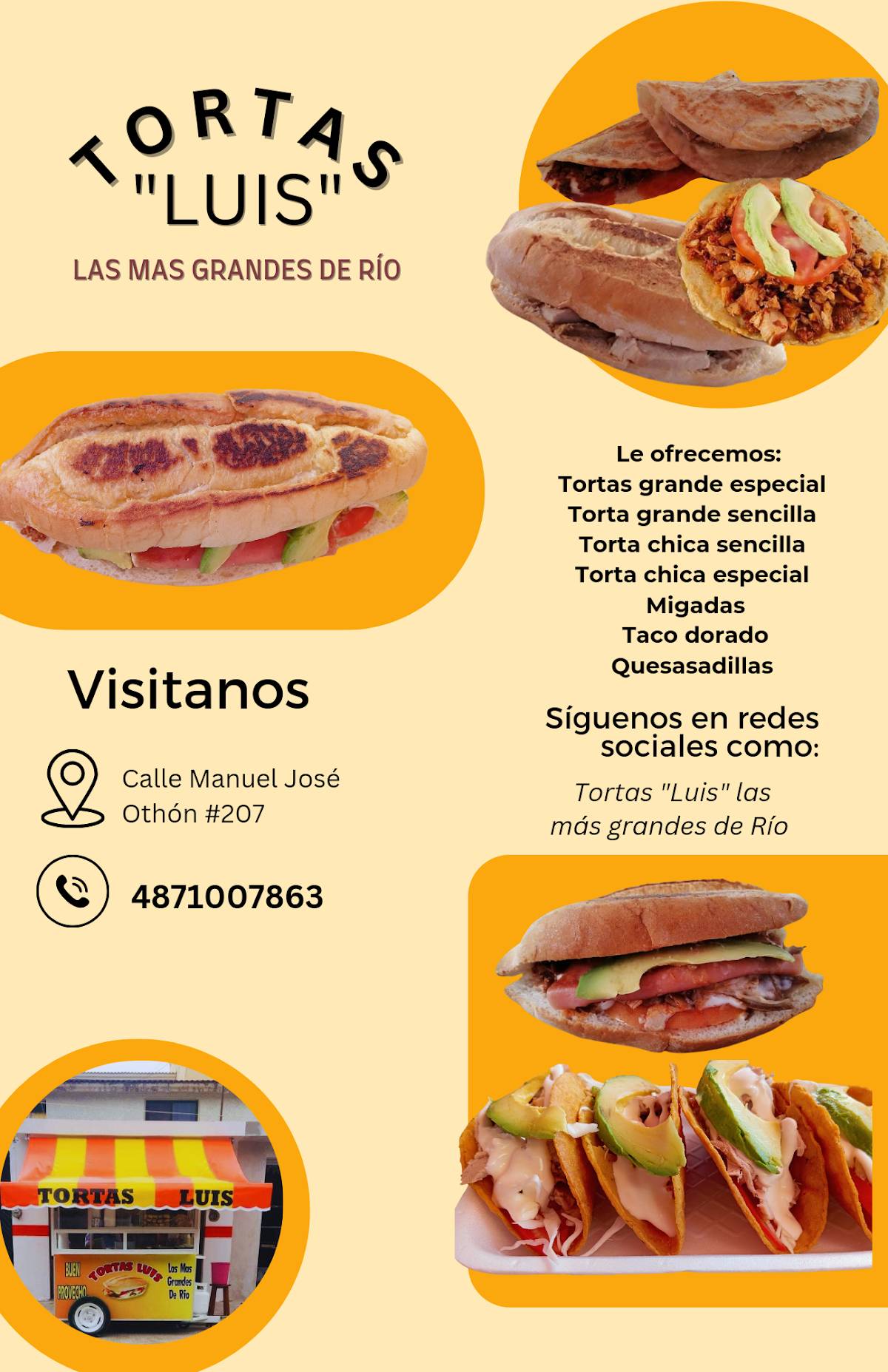 Tortas luis меню