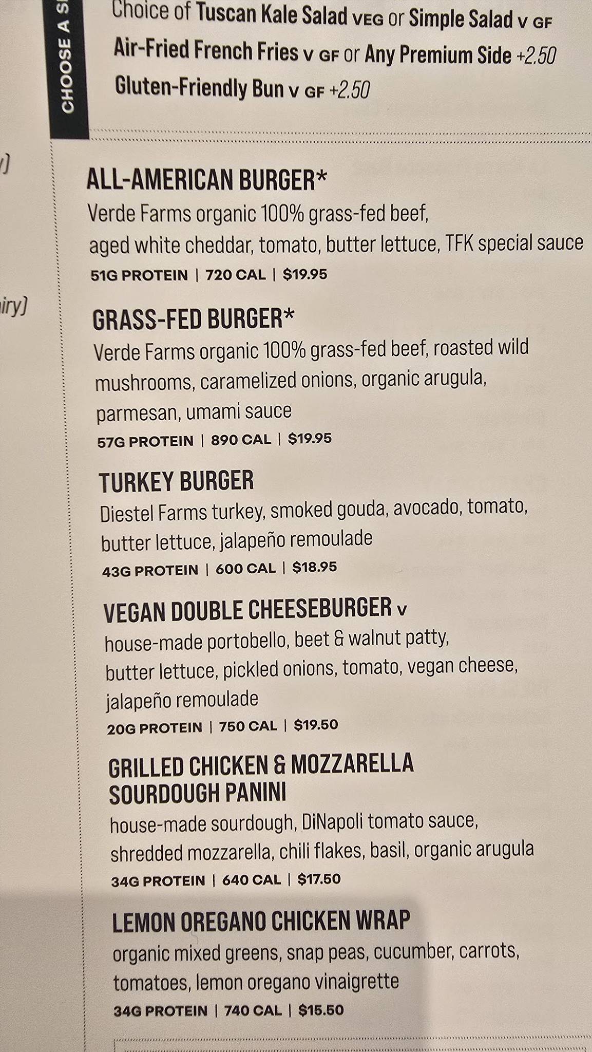 True Food Kitchen меню