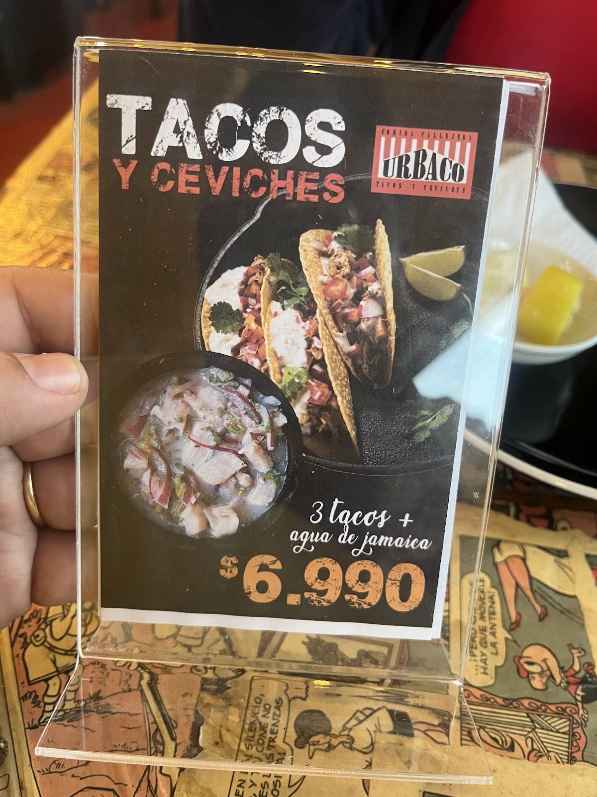 Urbaco меню