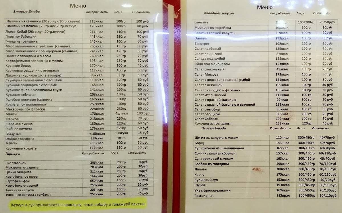 VIP меню