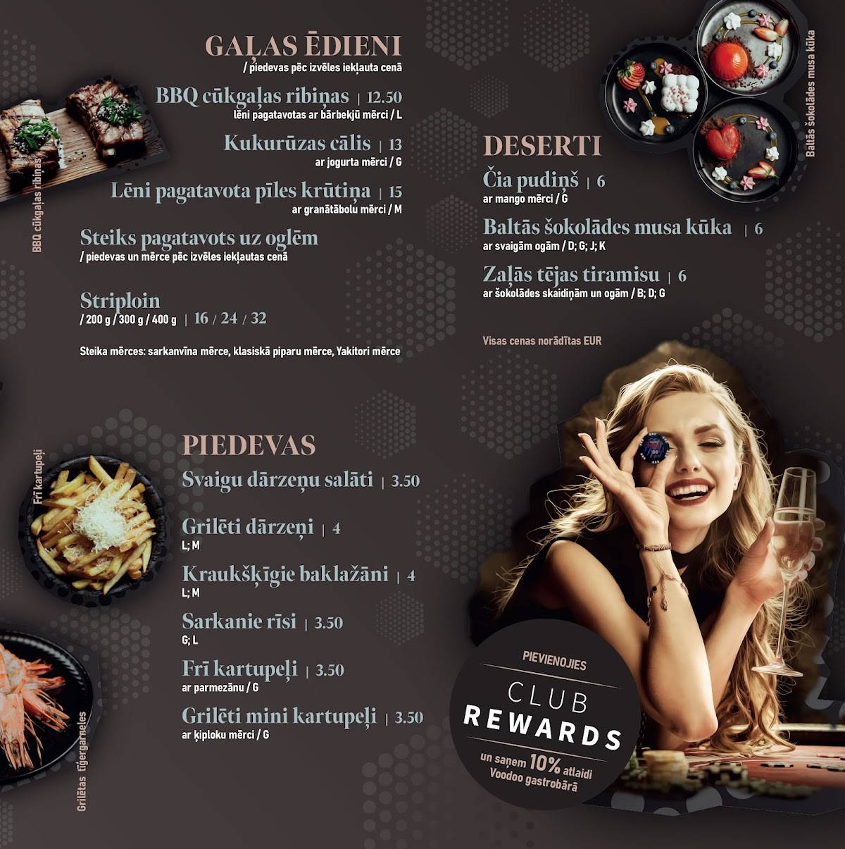 Voodoo Olybet Sports Bar меню