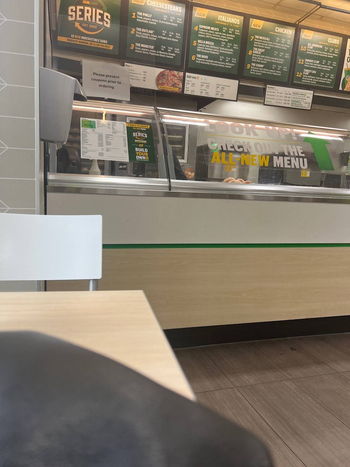 Subway меню