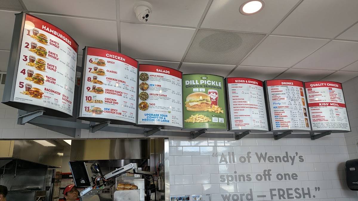 Wendy's меню