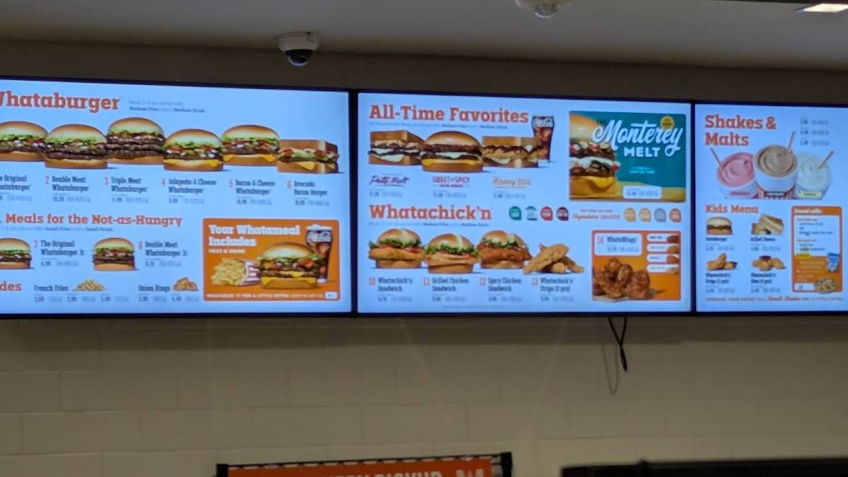 Whataburger меню