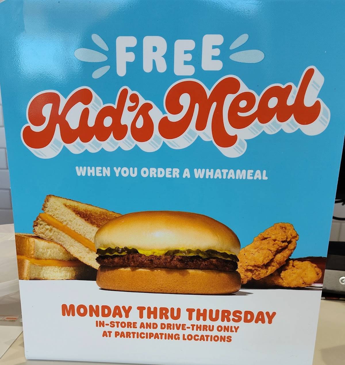 Whataburger меню