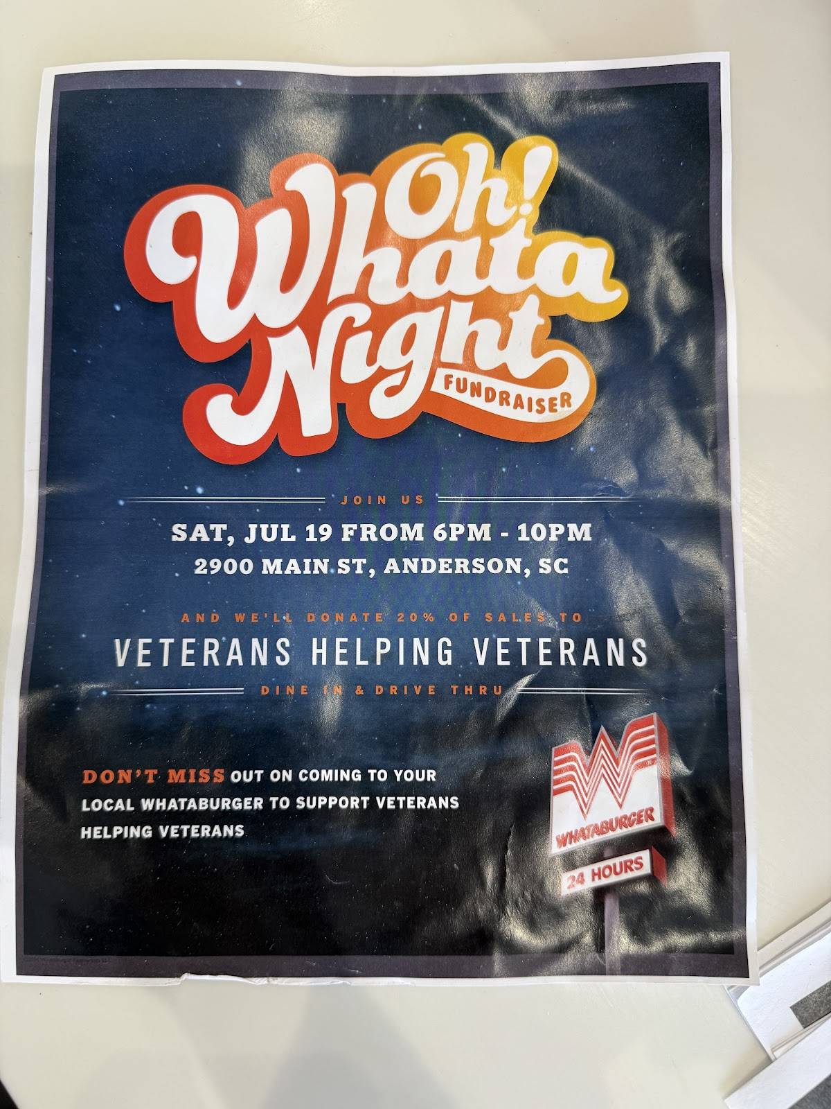 Whataburger меню