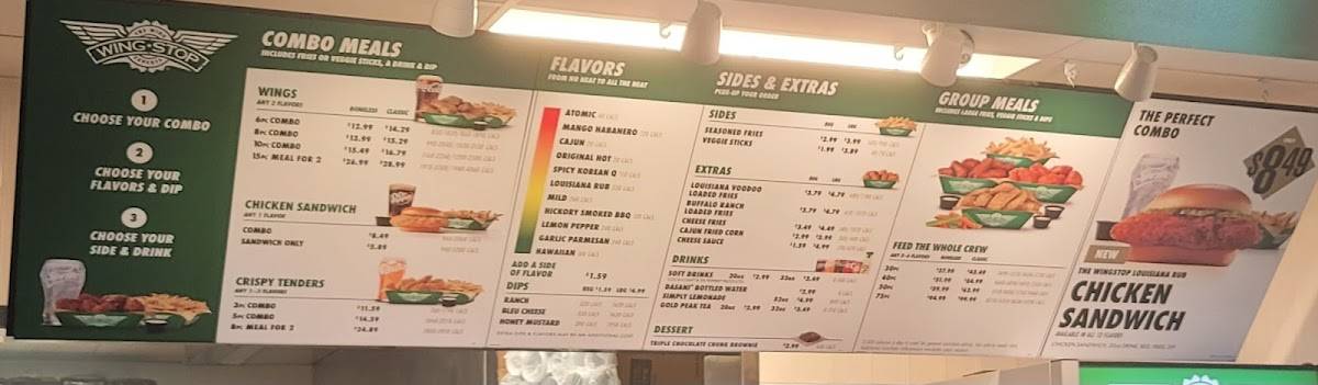 Wingstop меню