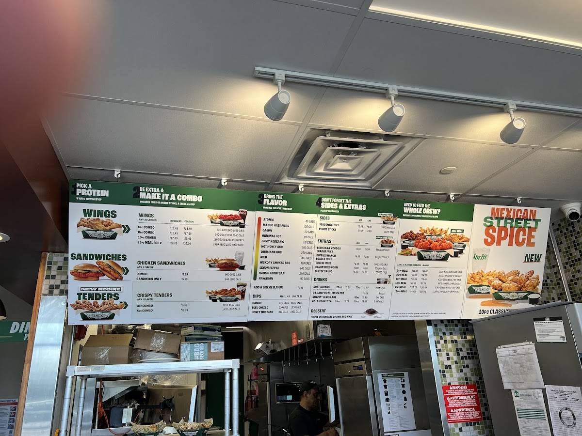 Wingstop меню