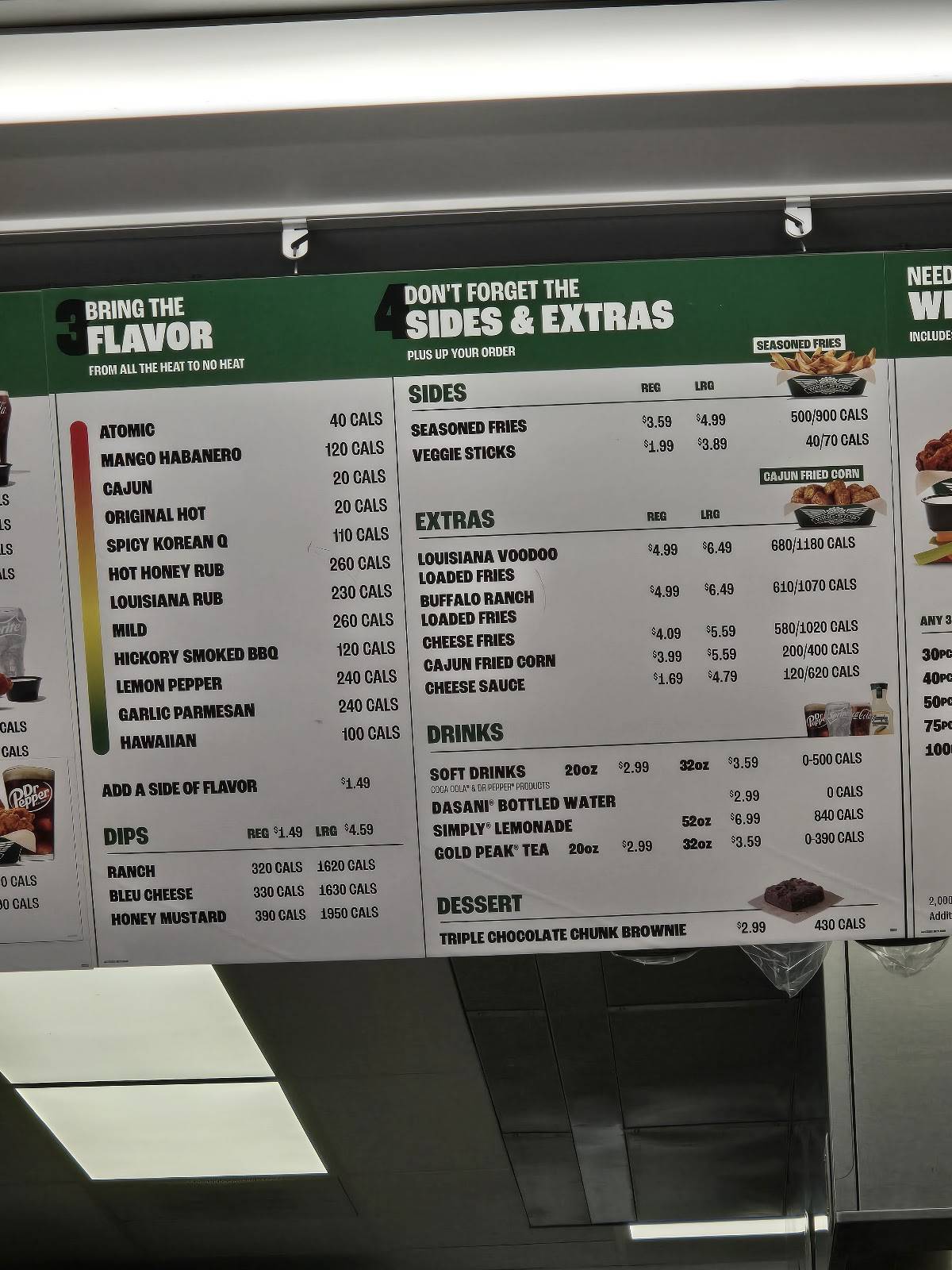 Wingstop меню