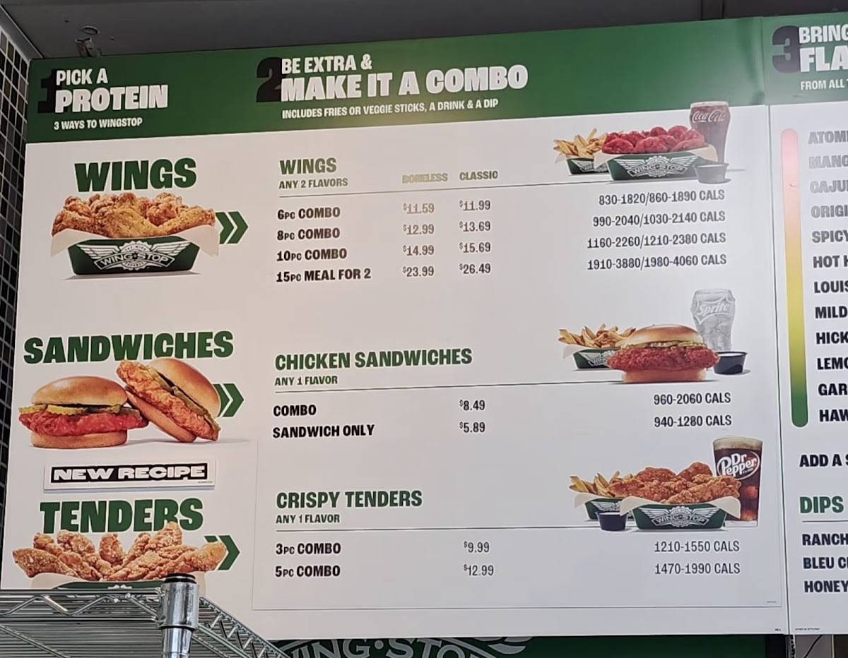 Wingstop меню