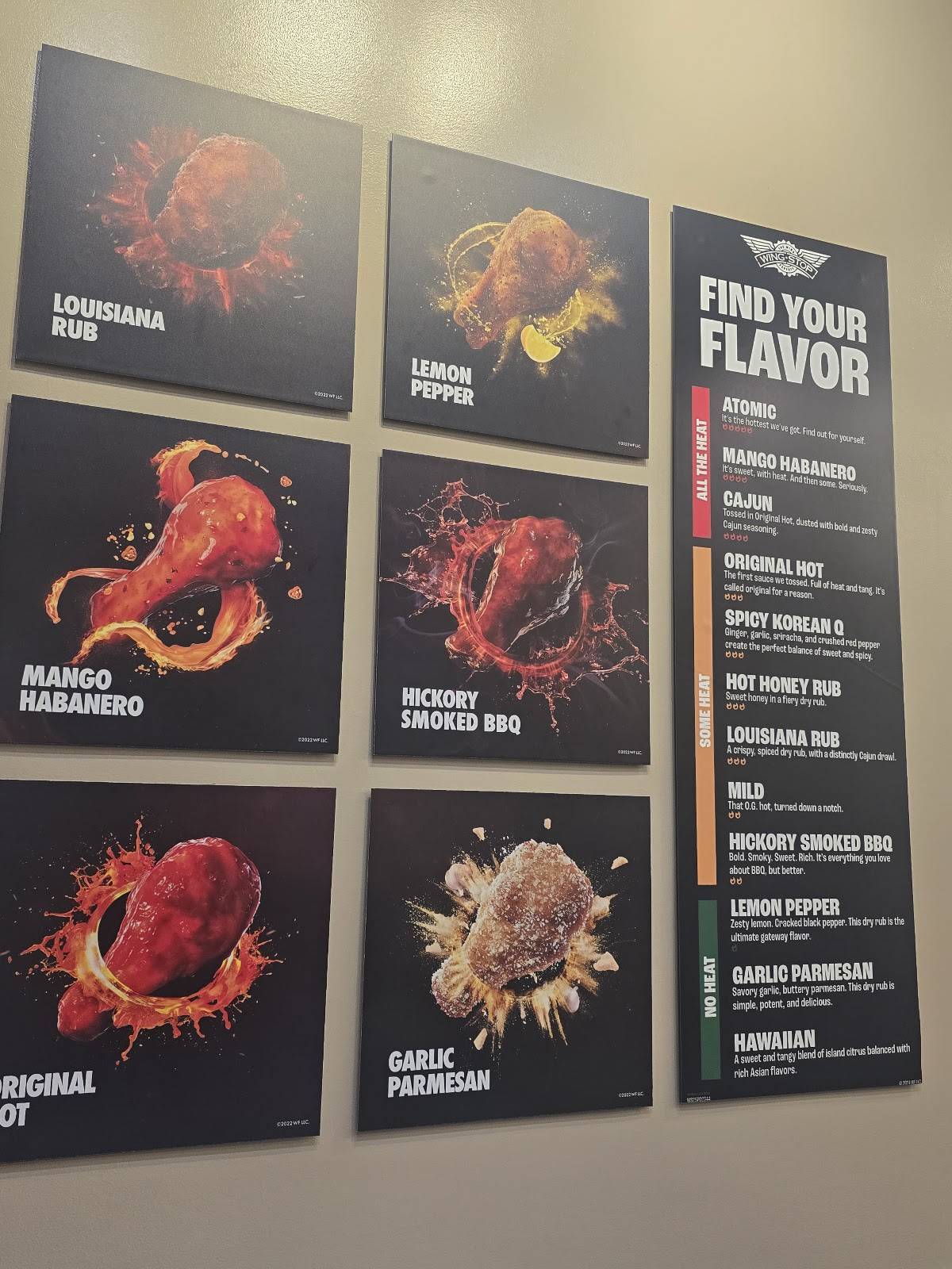 Wingstop меню