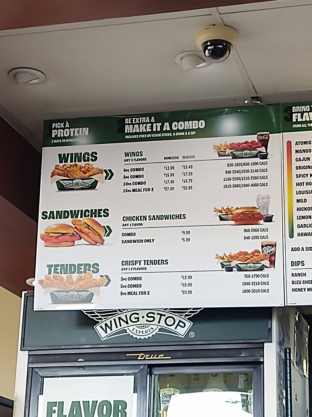 Wingstop меню