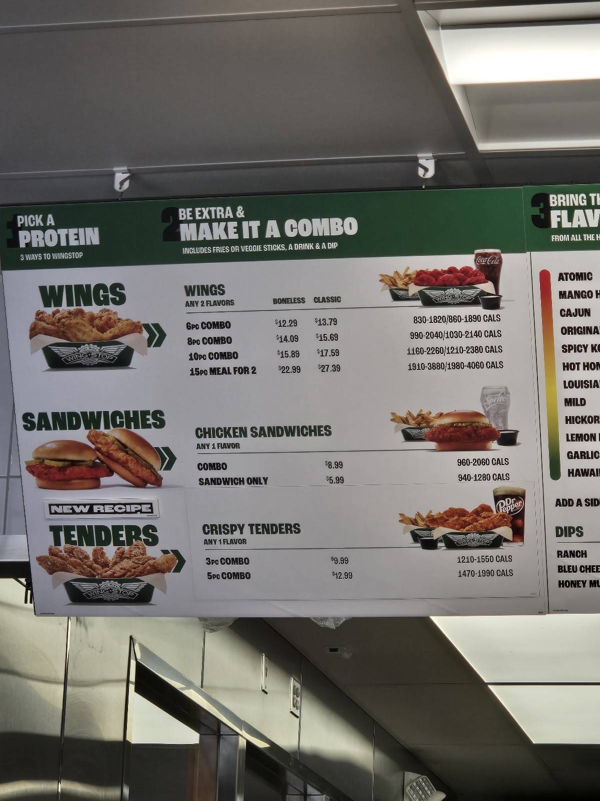 Wingstop меню