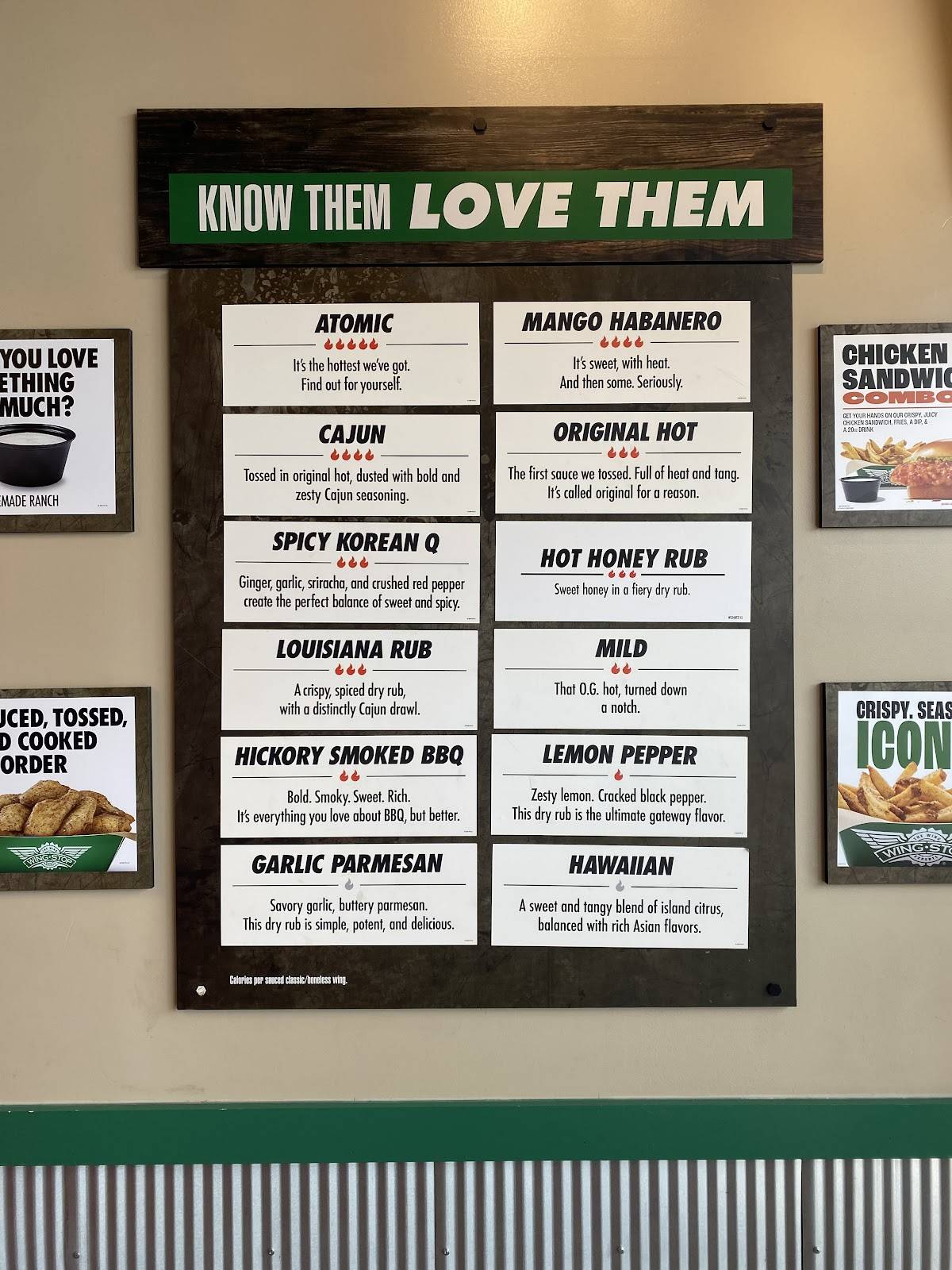 Wingstop меню