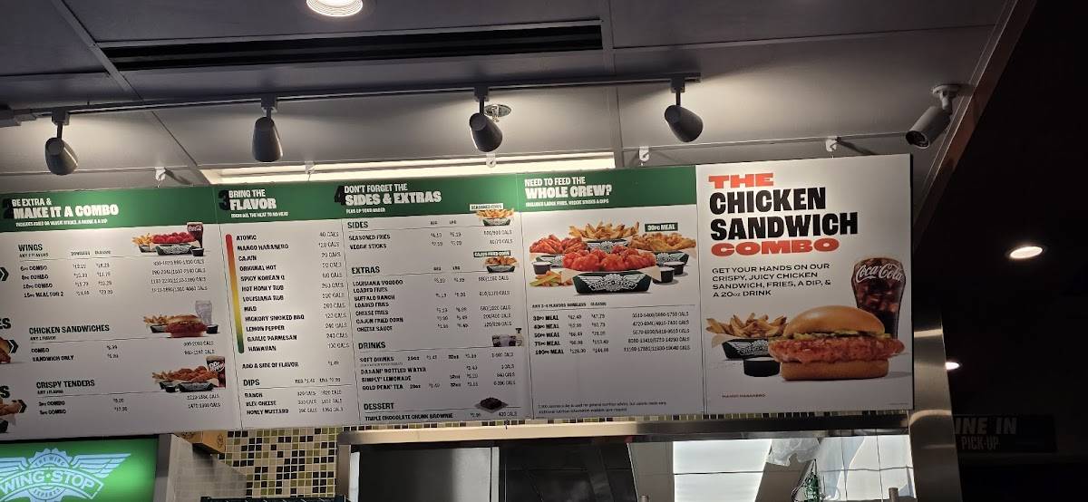 Wingstop меню