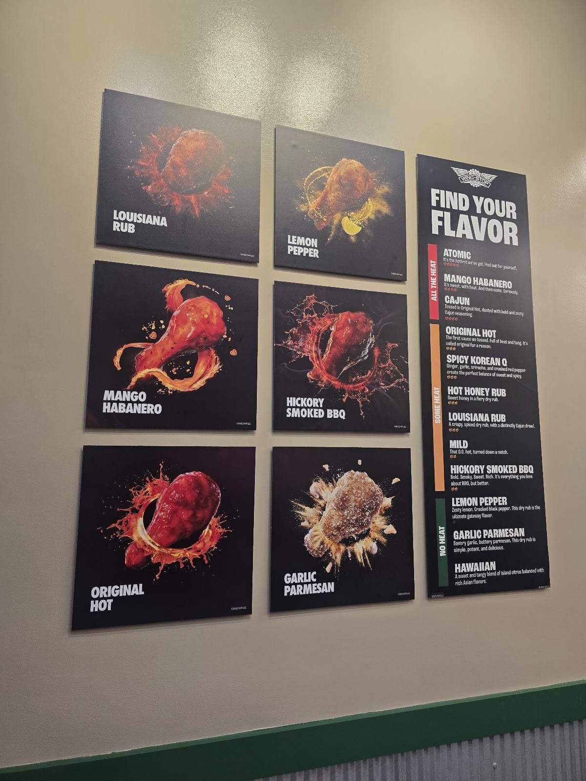 Wingstop меню