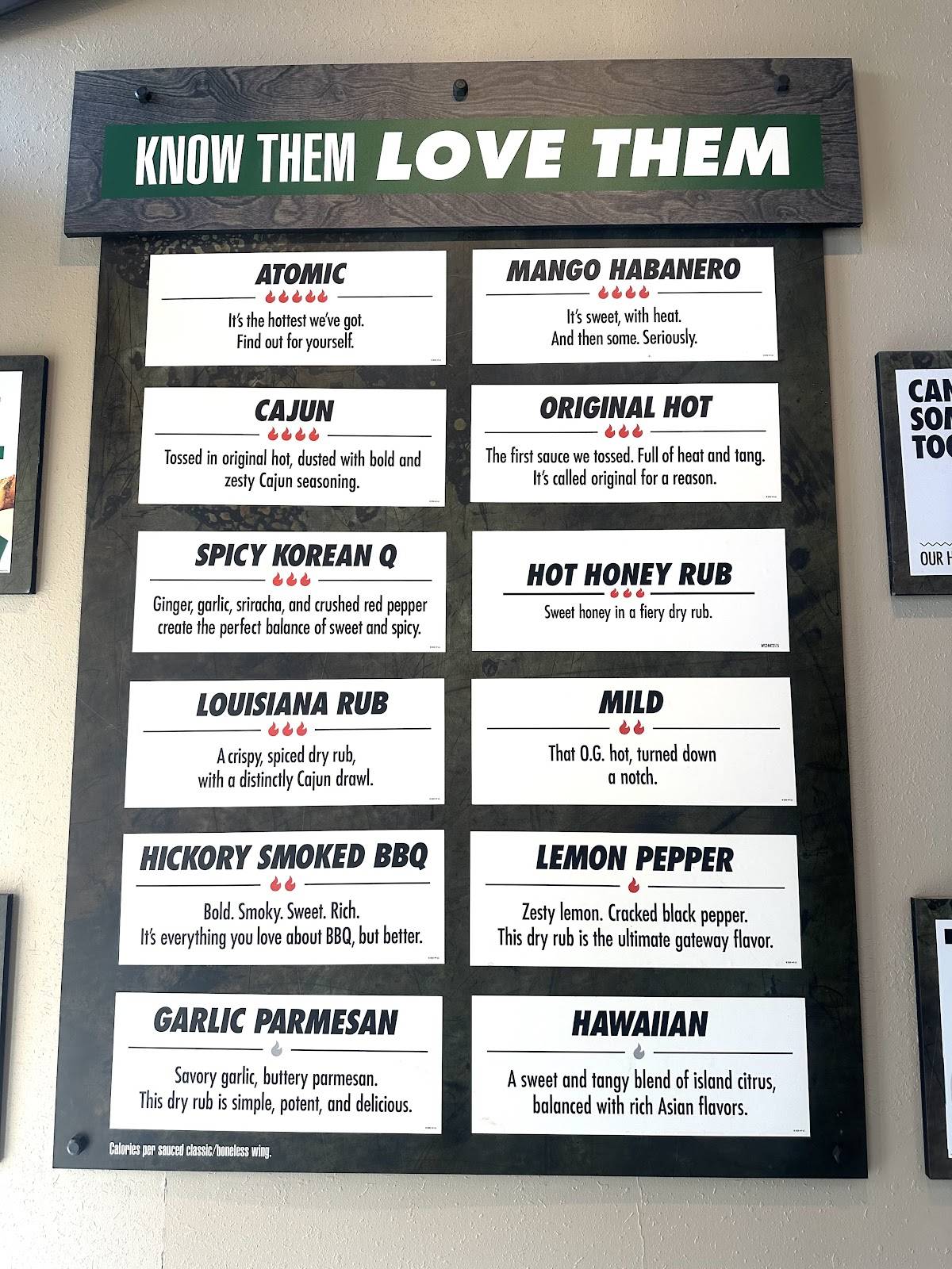 Wingstop меню