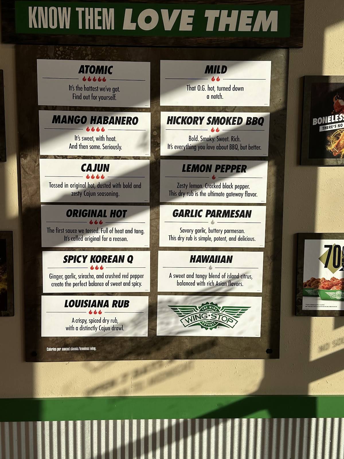 Wingstop меню
