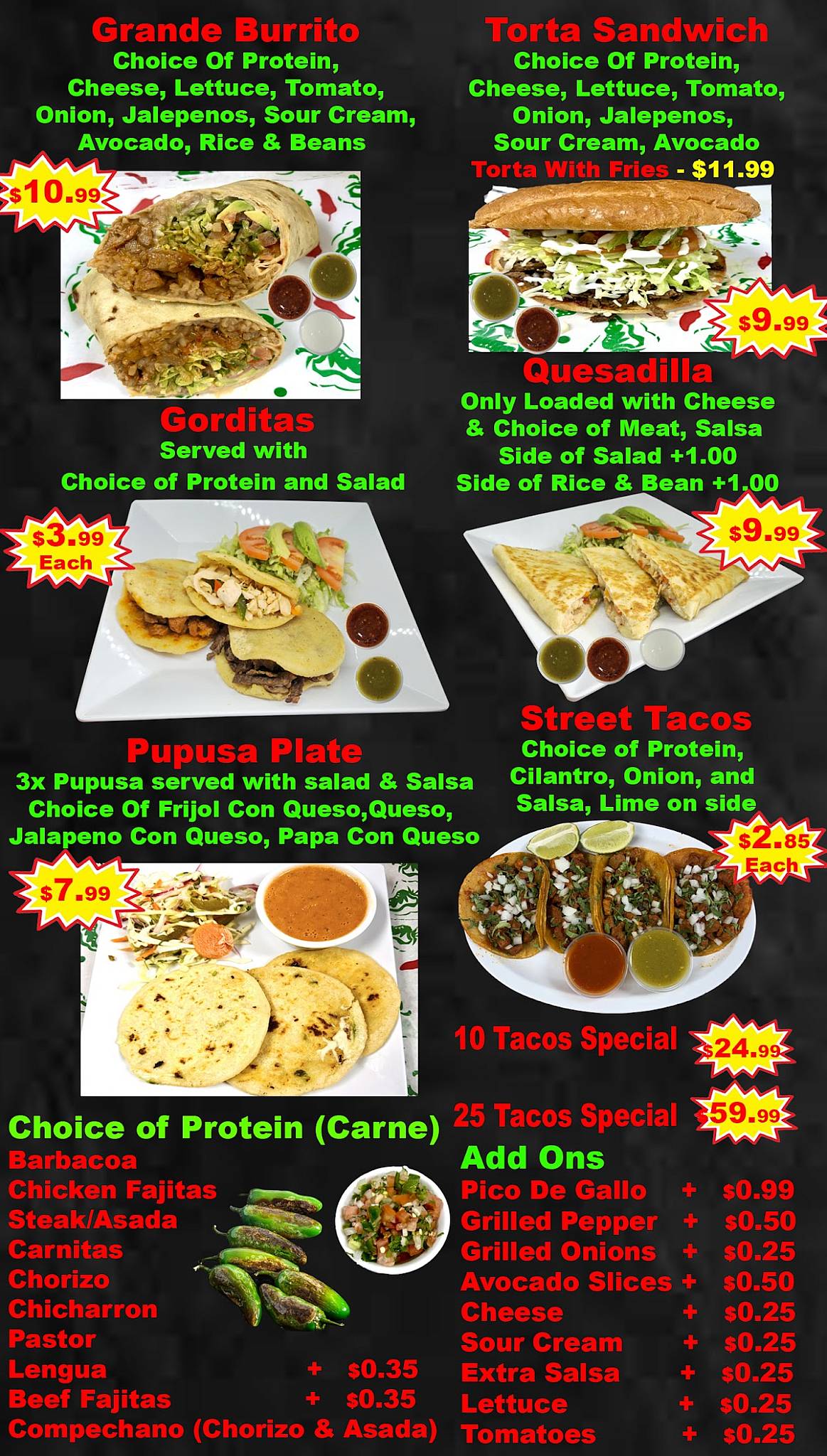 XPRESS TACOS меню