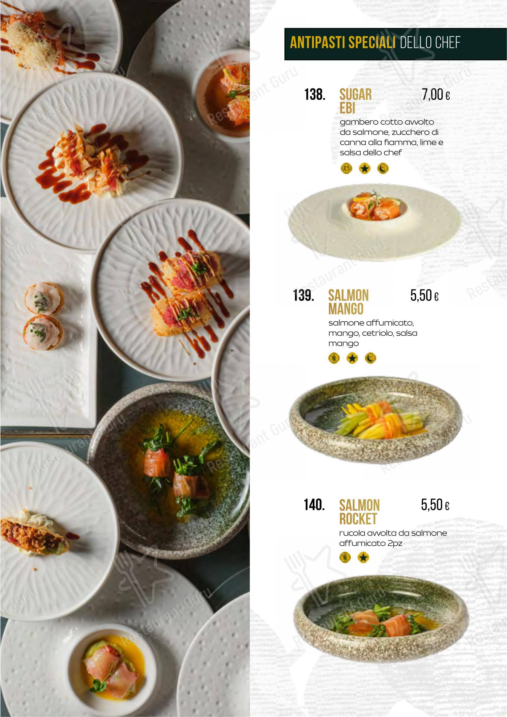 Yuzu в Риме - Меню