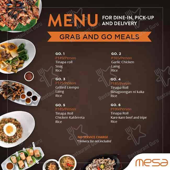 Mesa меню