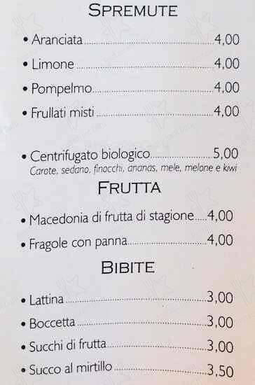 Silver Caffè меню