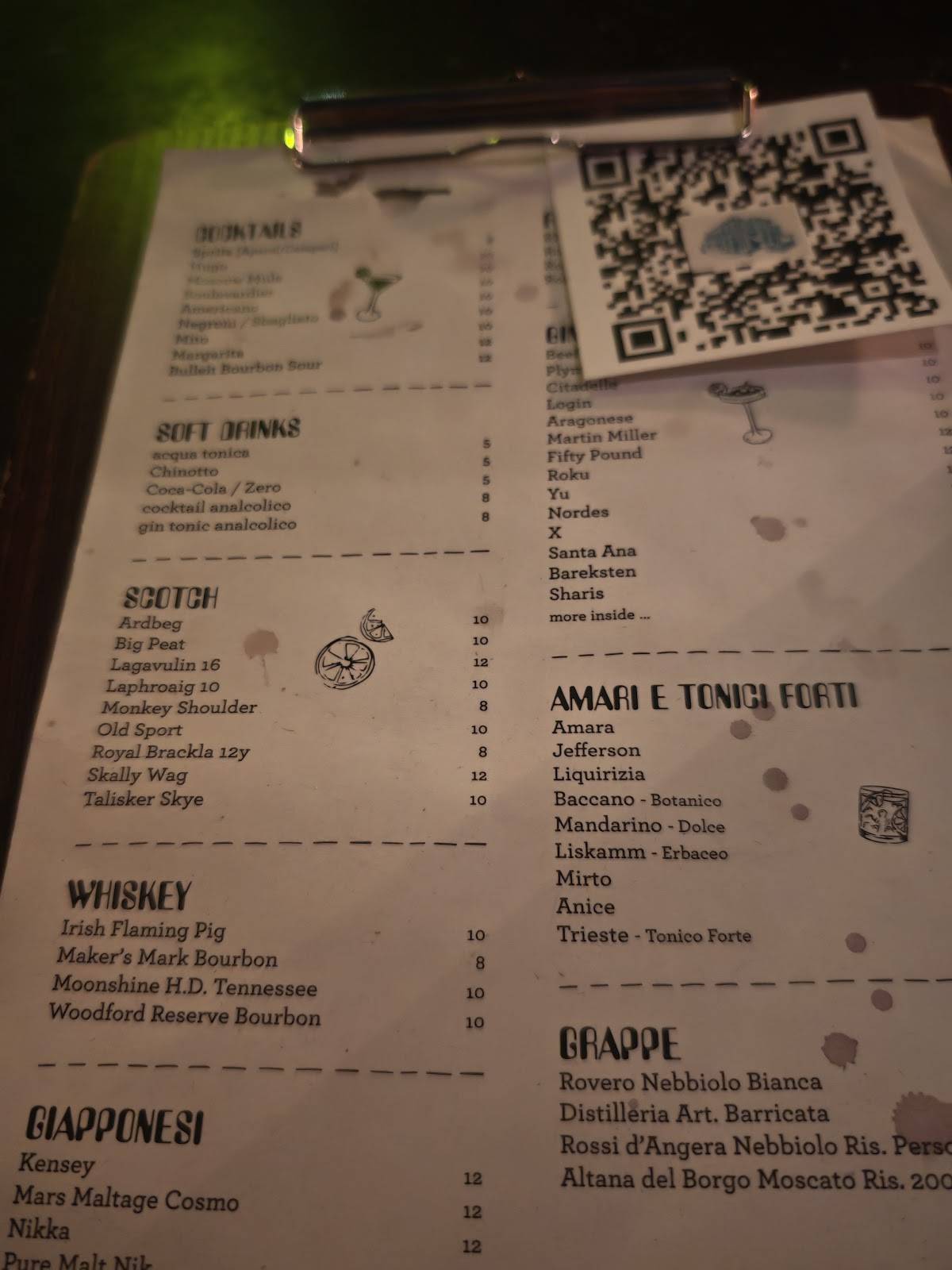 il Covino Enoteca меню