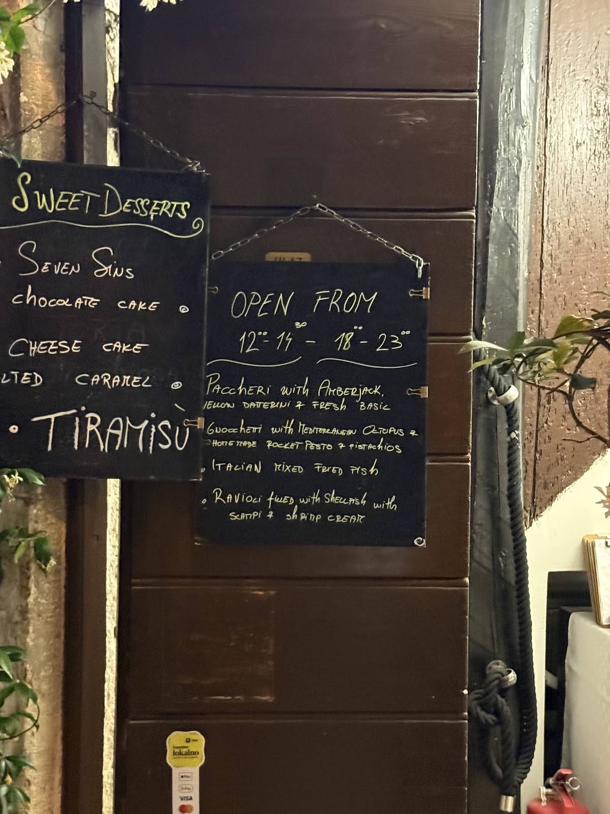 la mula ristorante меню