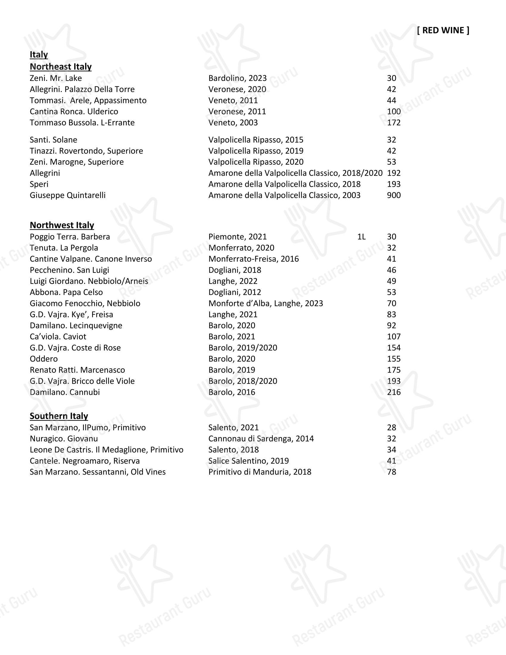 Caet [seafood I oysterette] в Риджленде - 菜单