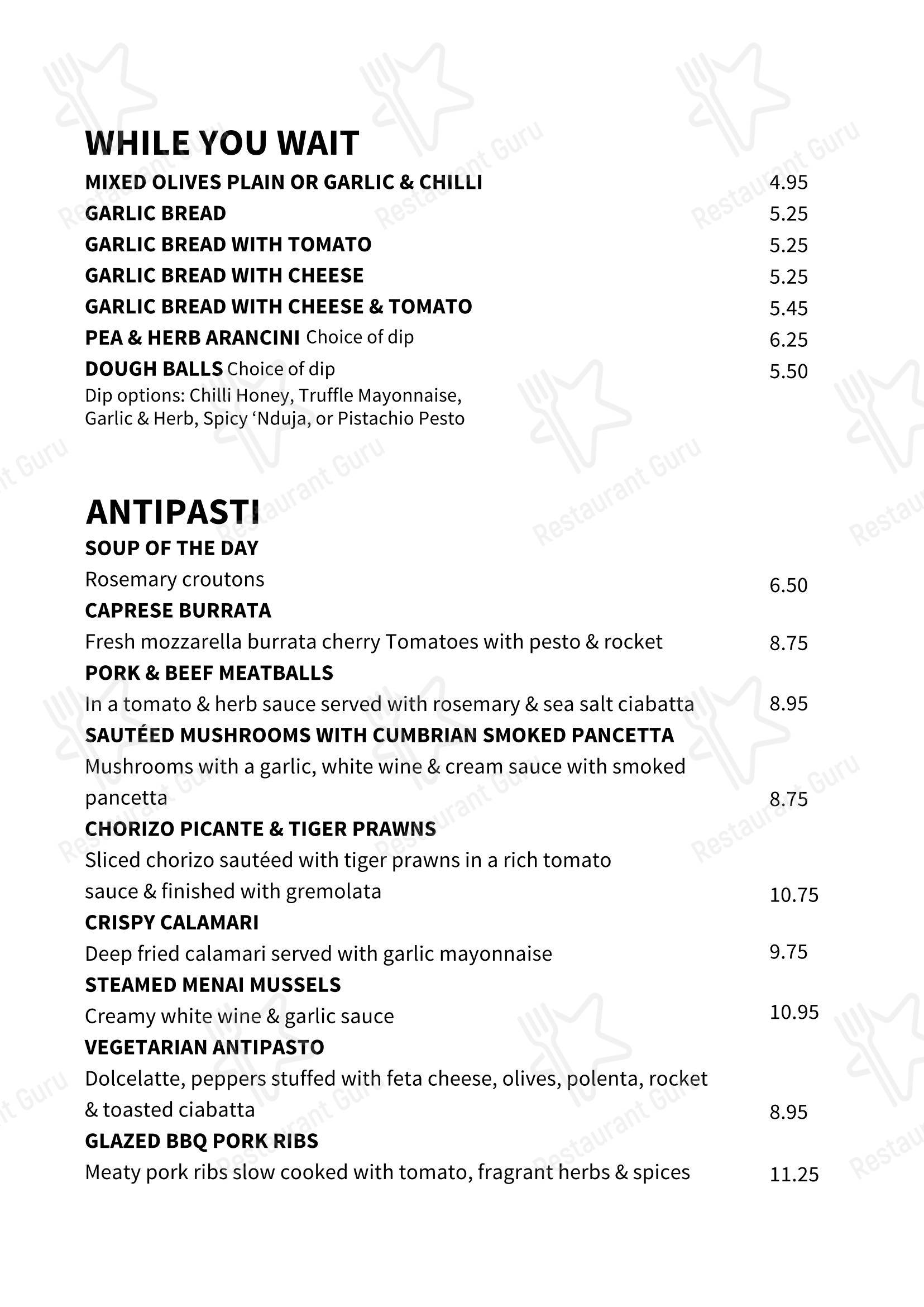 Cenetta в Рочдейле - Меню напитков