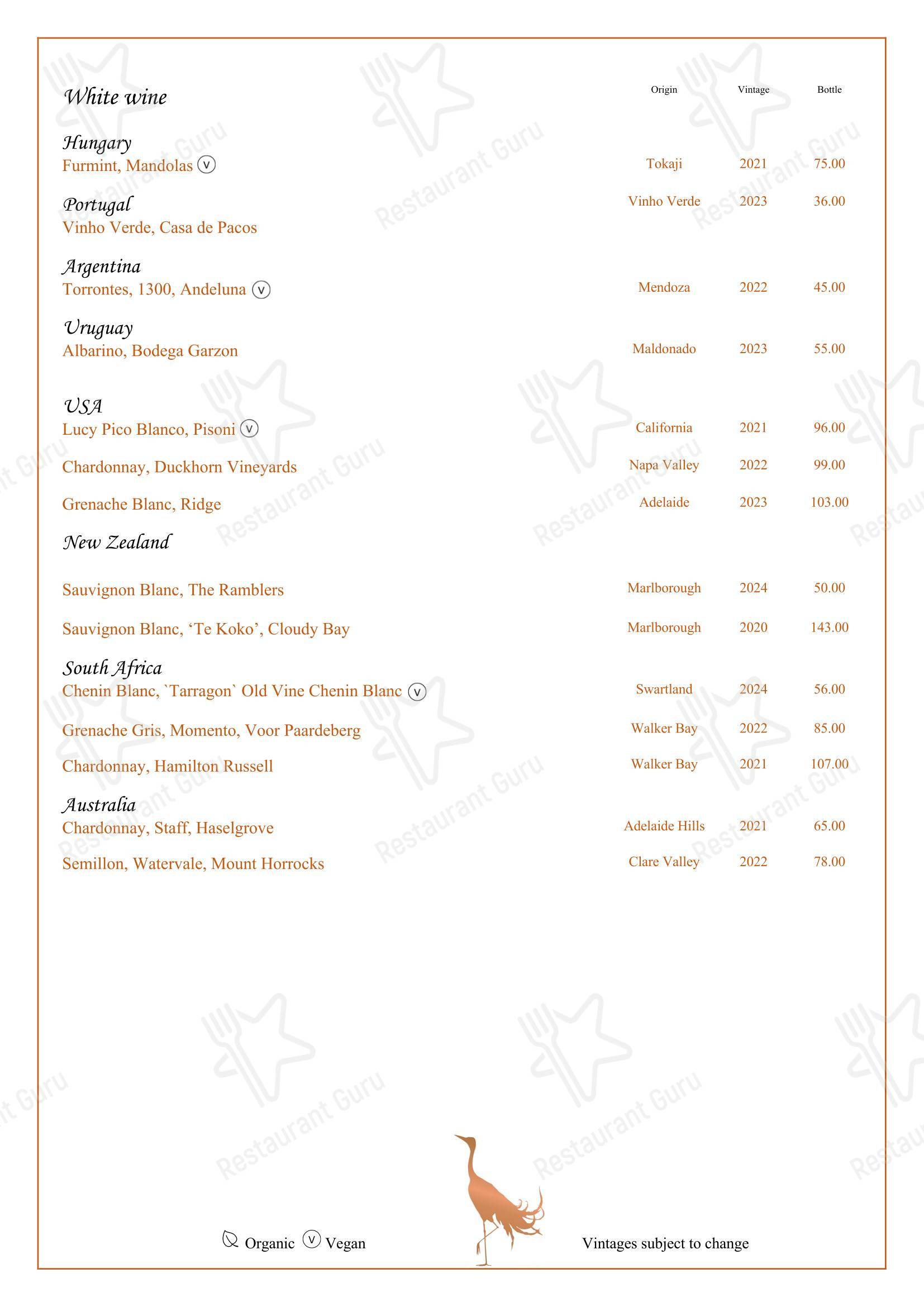 Group Booking Menu ресторана Cheals