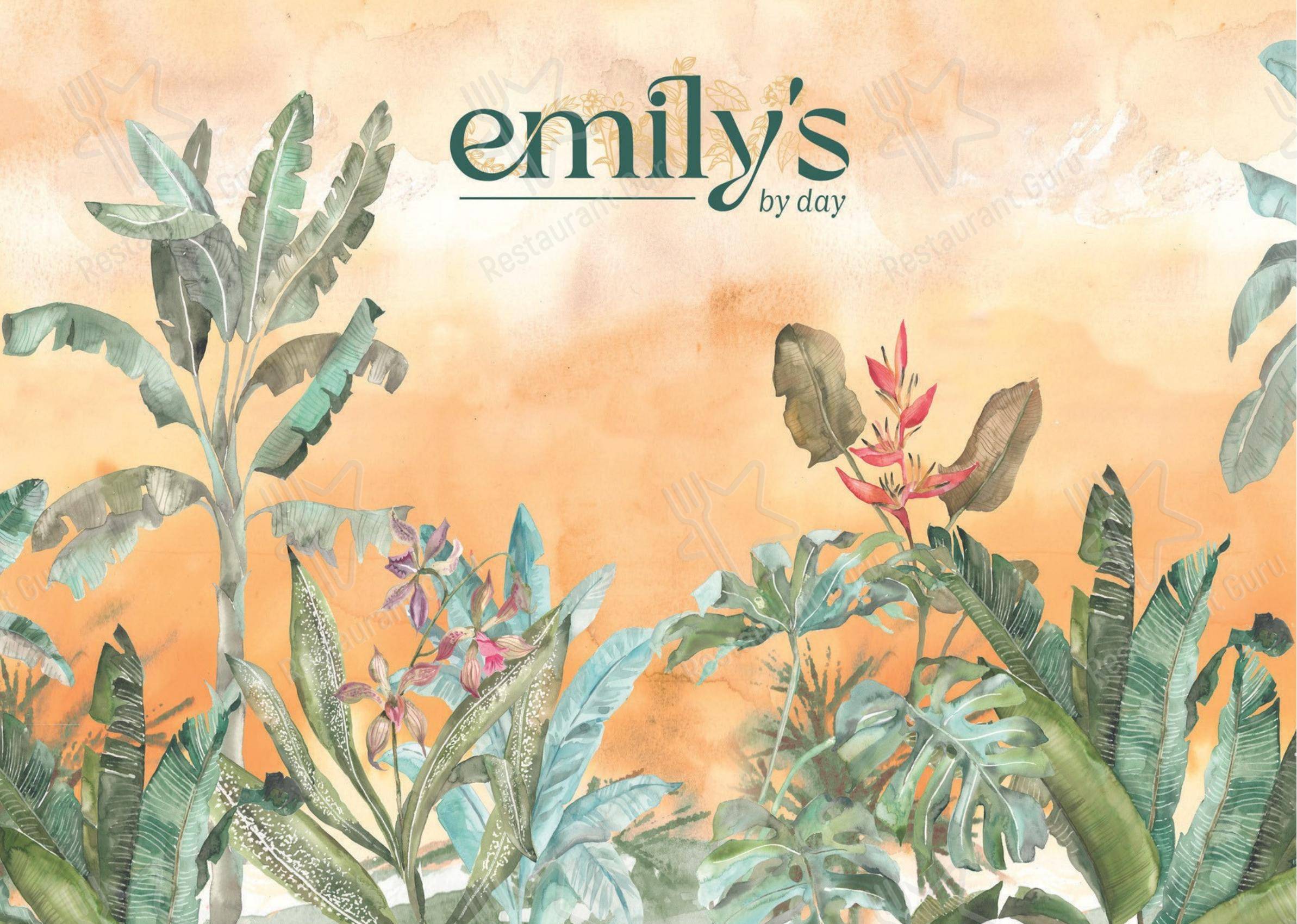 Меню паба и бара Emily's - Детское