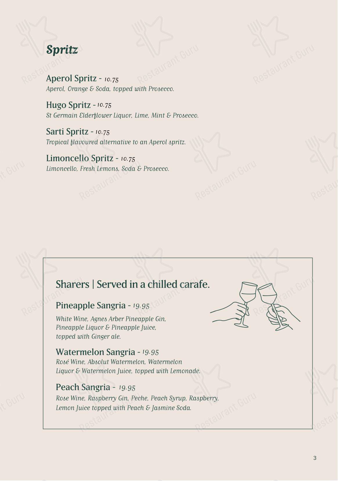 Emily's в Формби - Lunch Menu