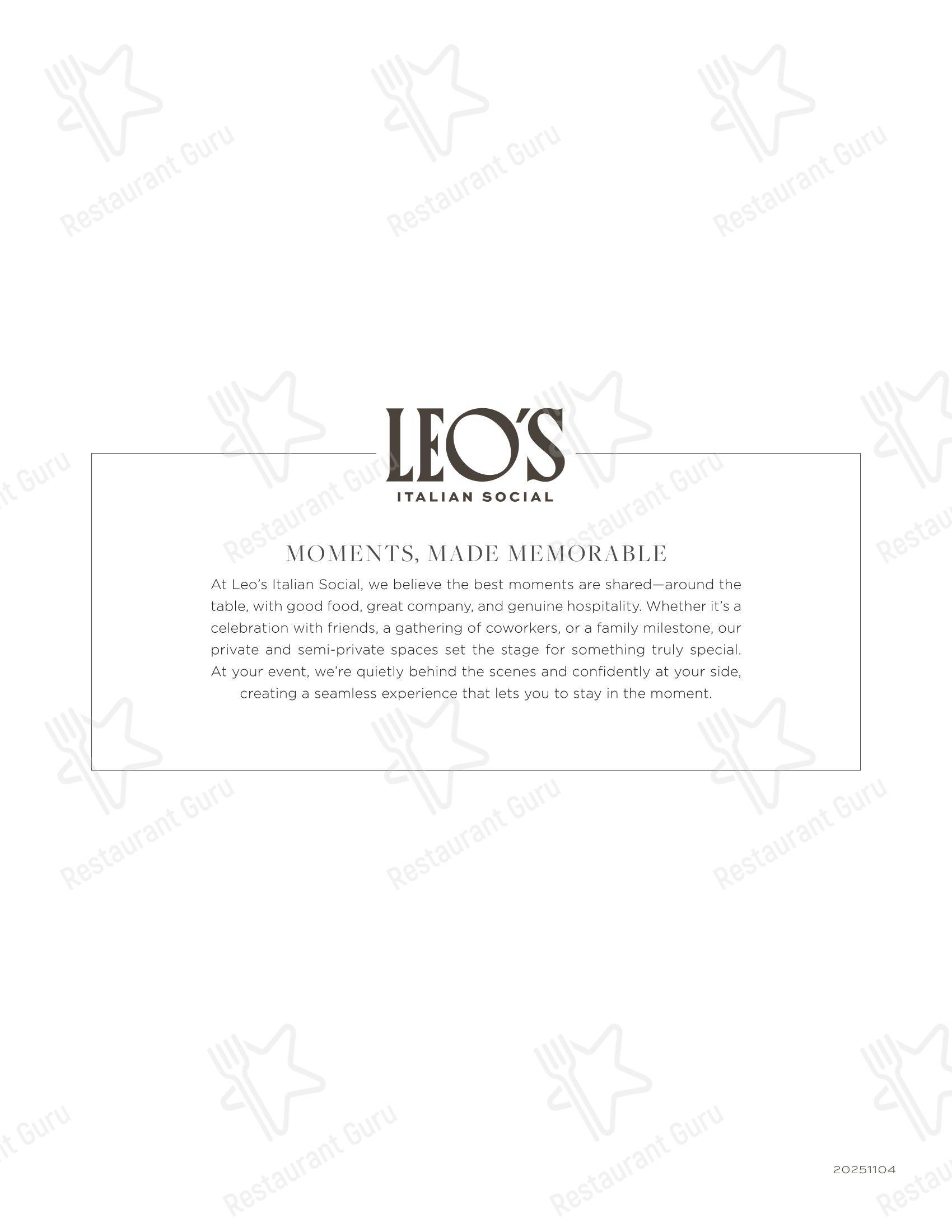 Детское десерта Leo's Italian Social в Ролях