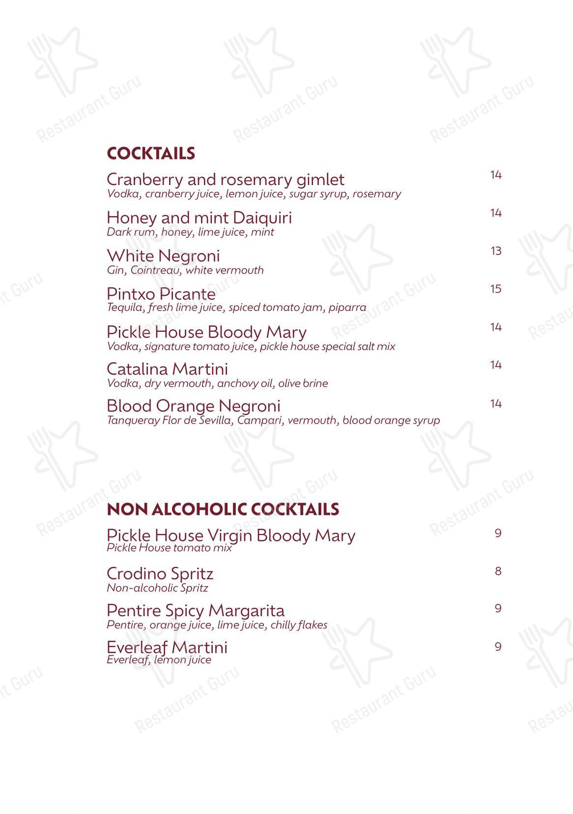 Bistro Menu ресторана Lolo by José Pizarro