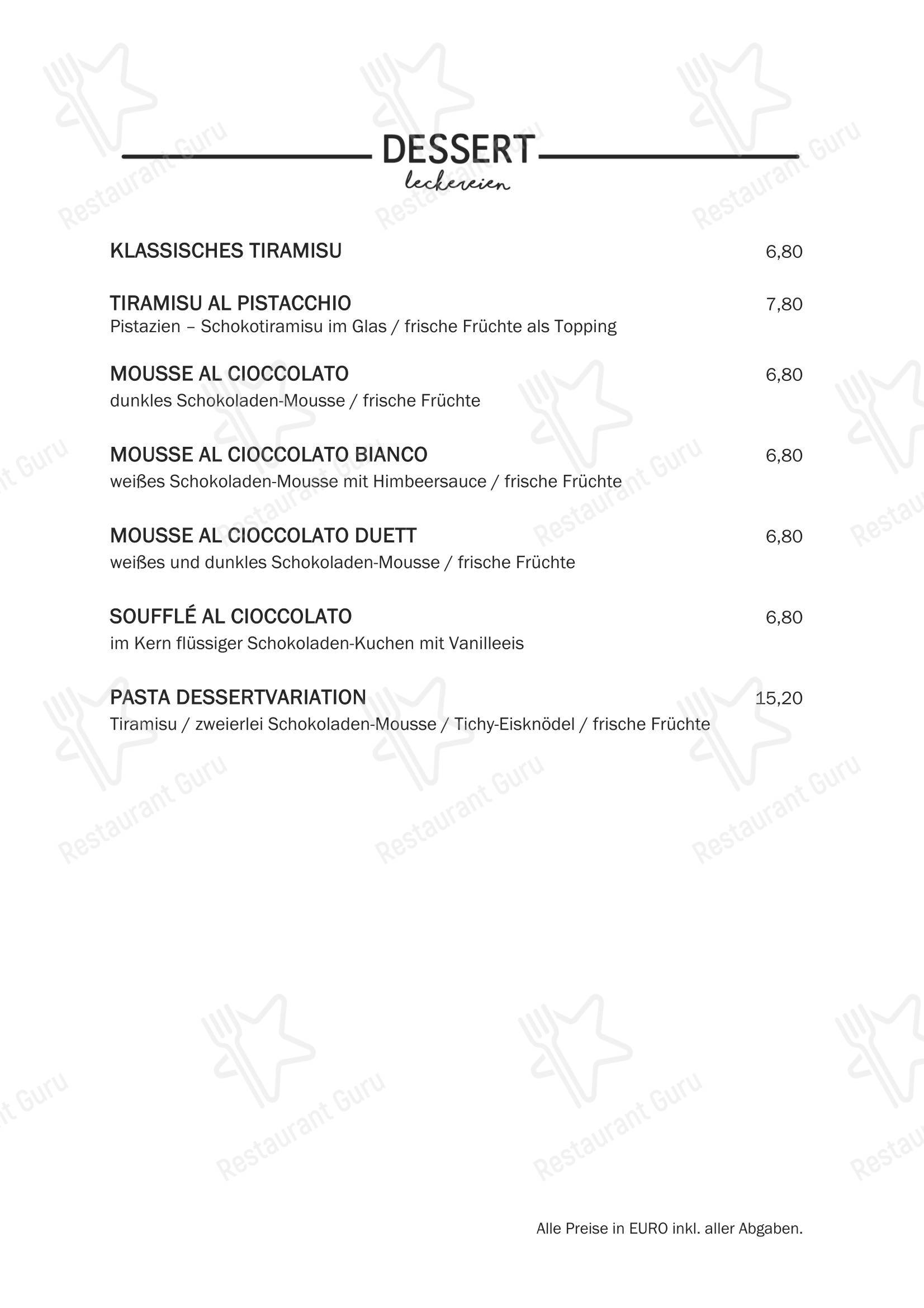 Restaurant Pasta в Мёдлинге - Меню напитков
