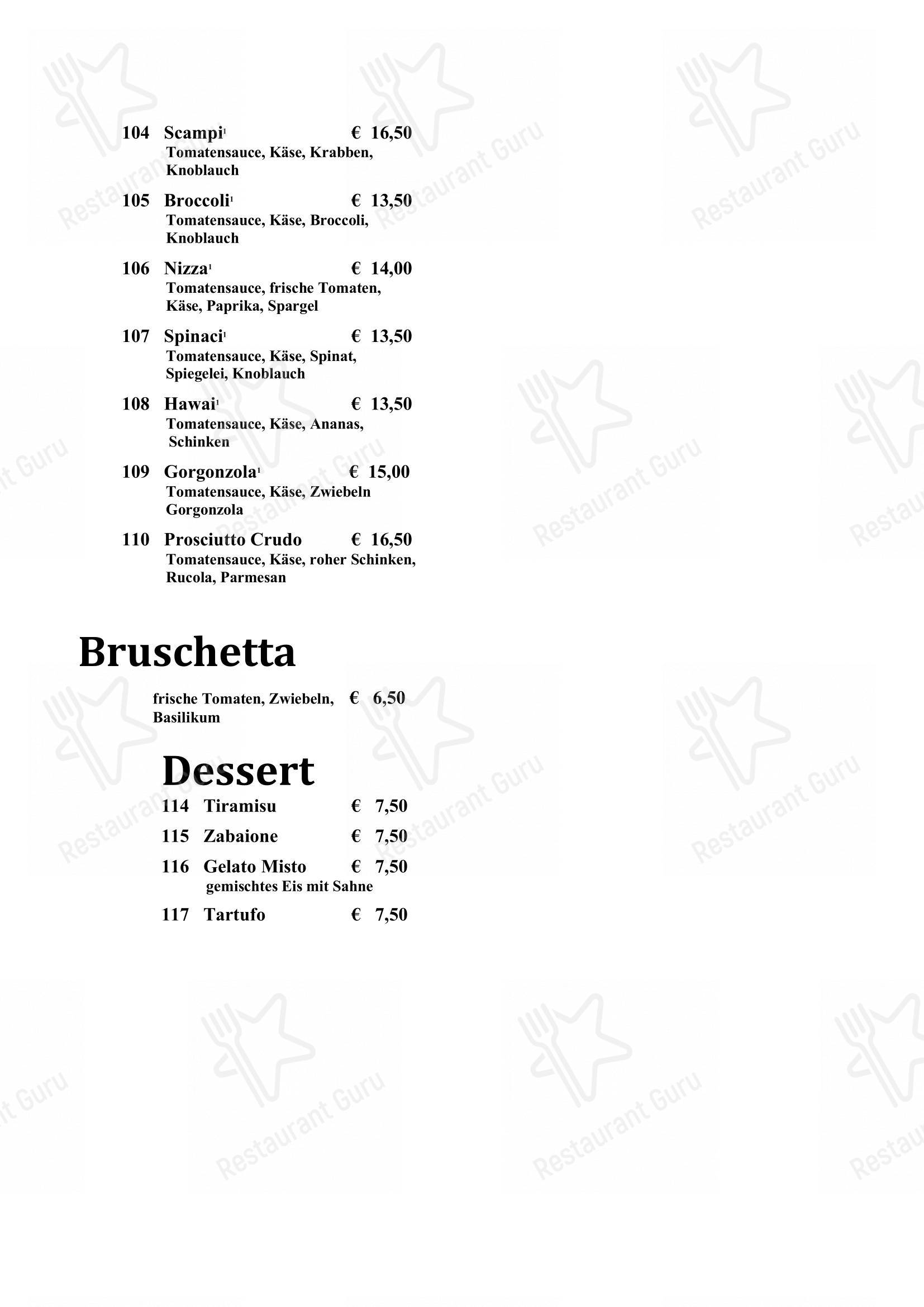 Ristorante Angelo в Райне - Меню