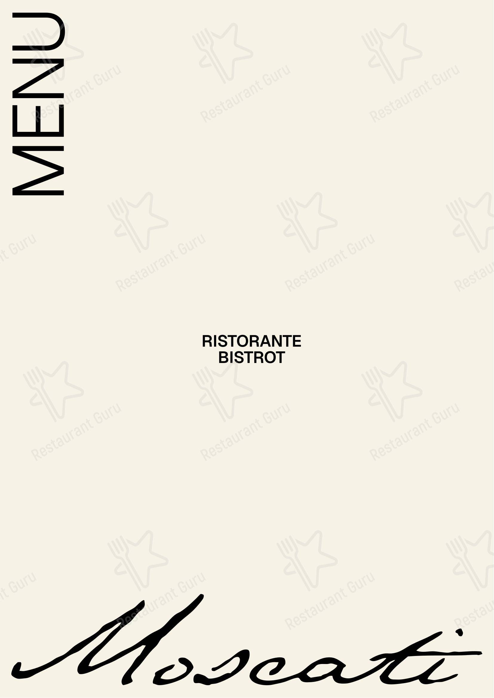 Меню ресторана Ristorante Moscati - Меню напитков