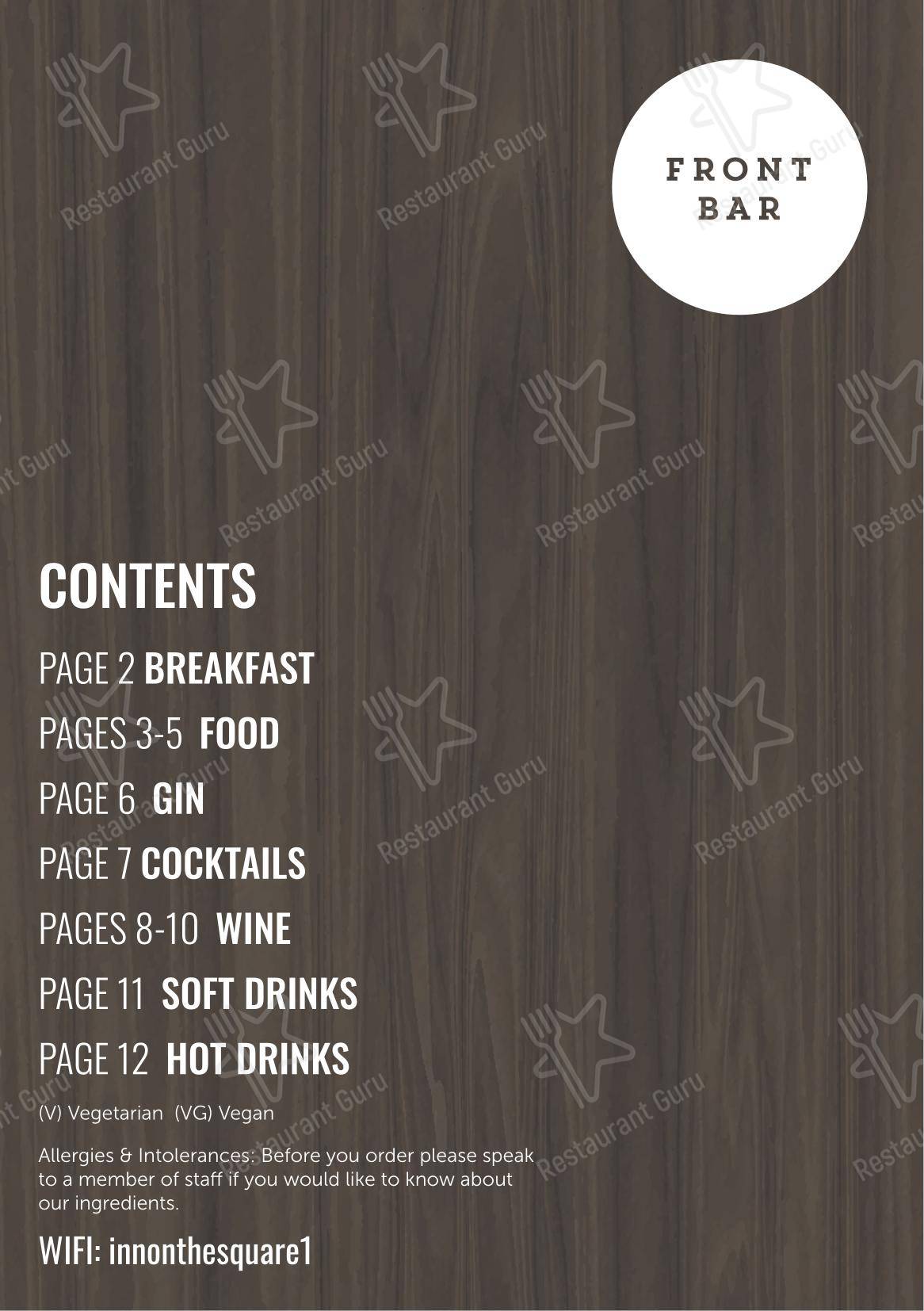The Back Bar, Keswick в Кесвике - Ночное меню
