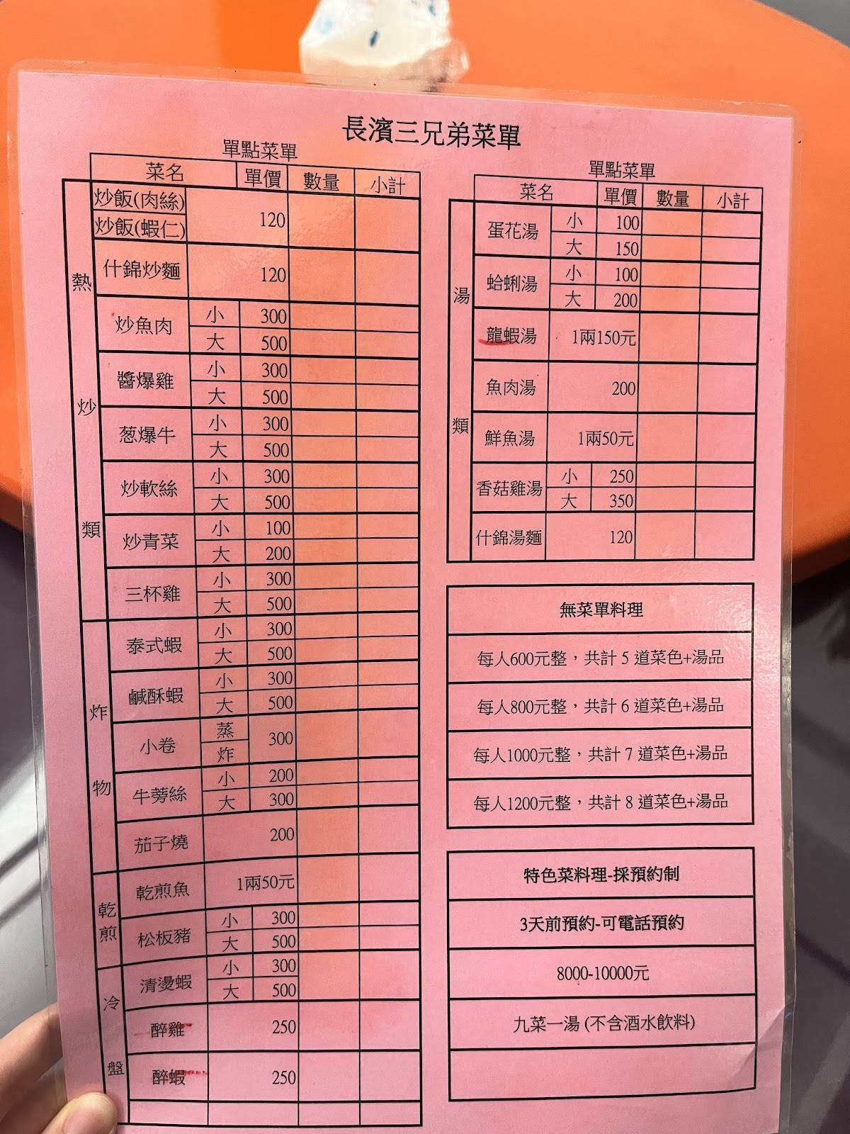 三兄弟的店 меню