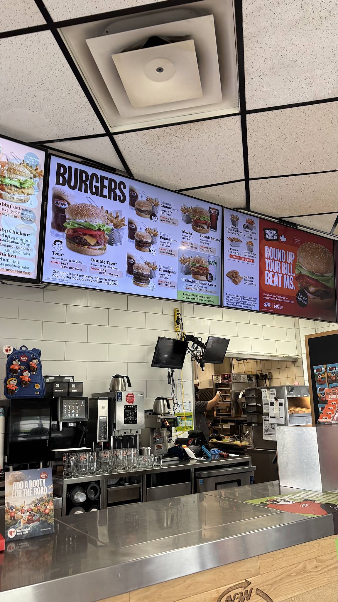 A&W Canada меню