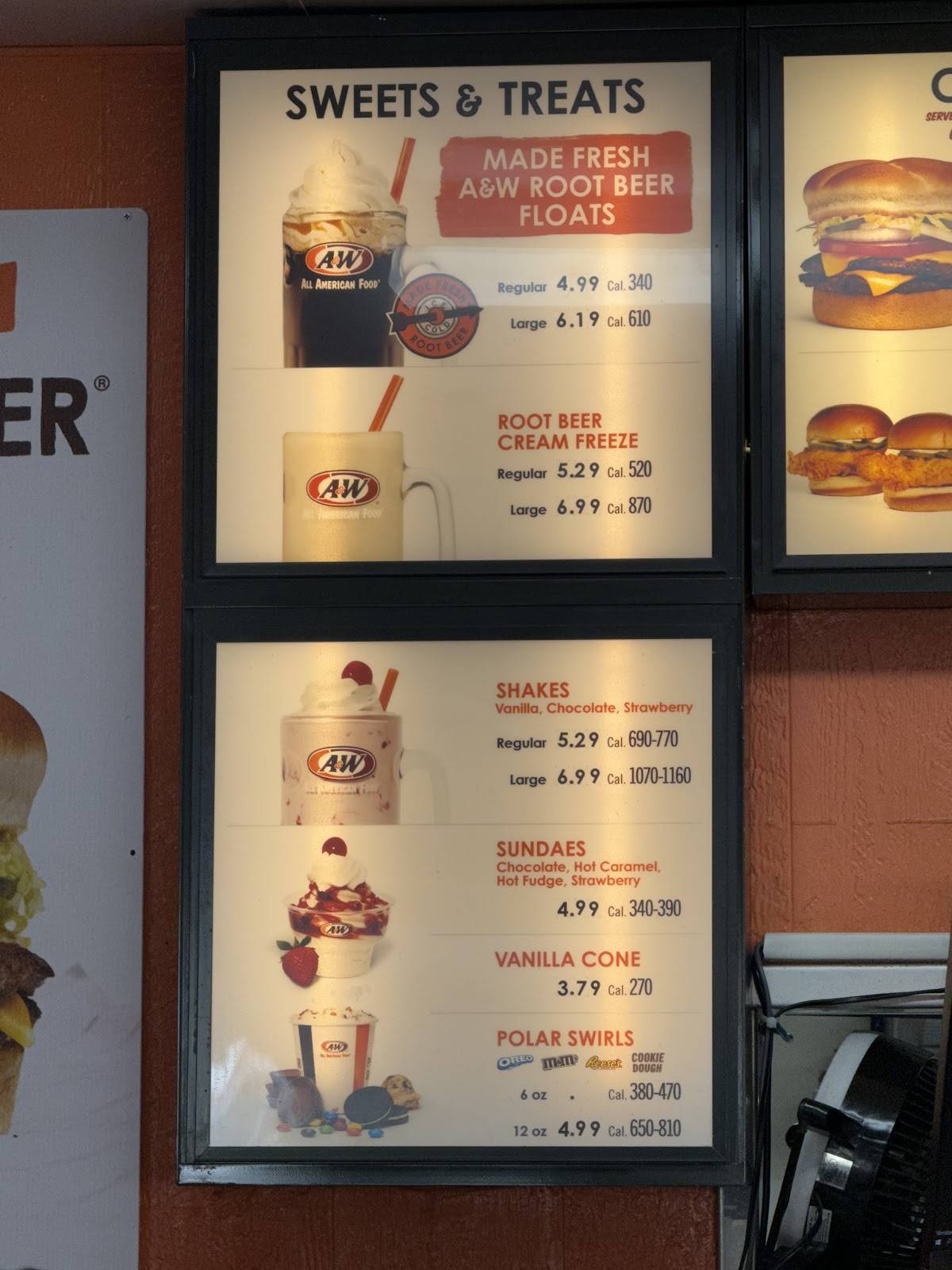 A&W Restaurant меню