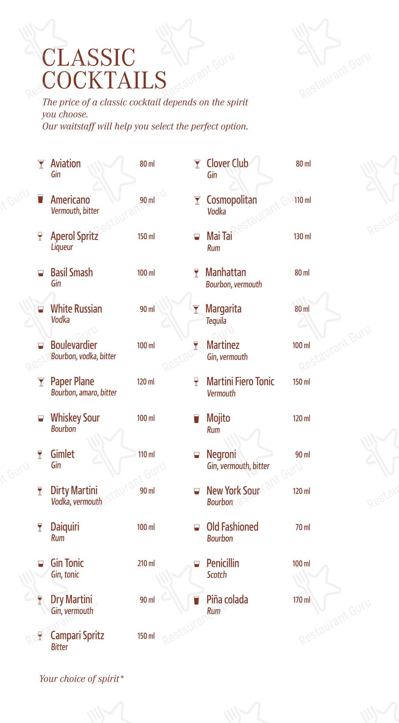 Lunch Menu ресторана Амур в Хабаровске
