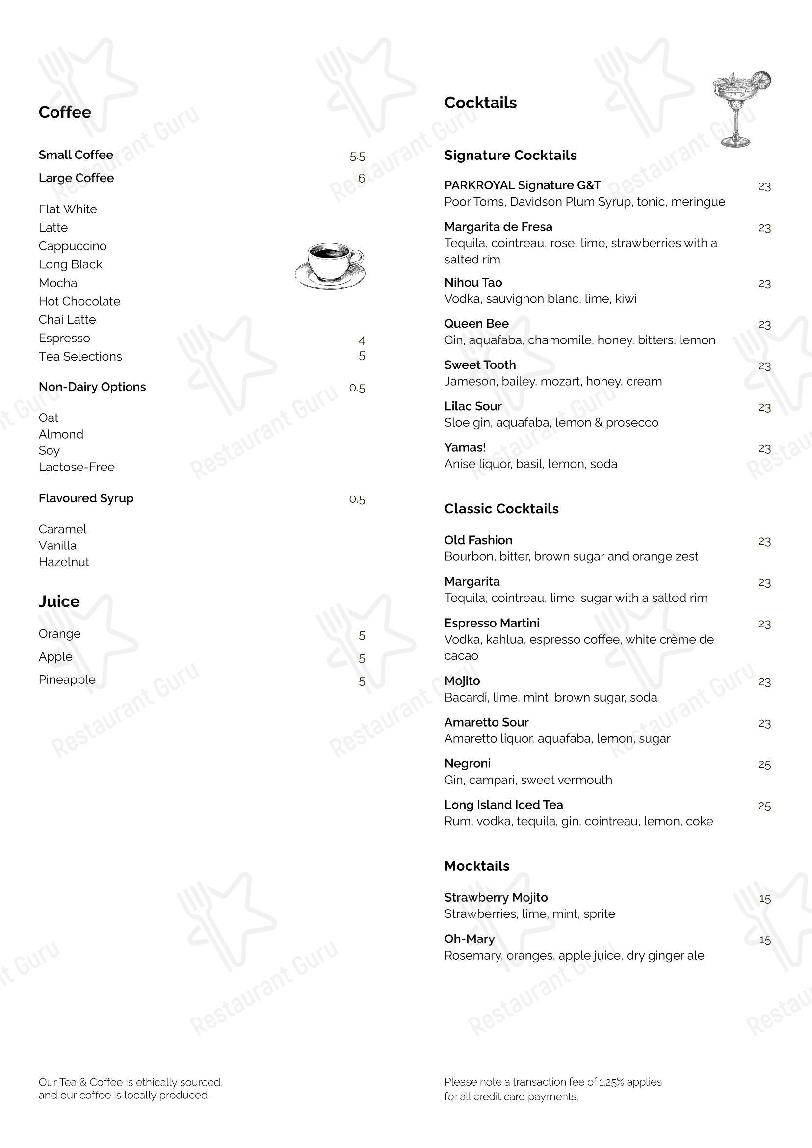Меню паба и бара BAR30 & Bistro Parramatta - Детское
