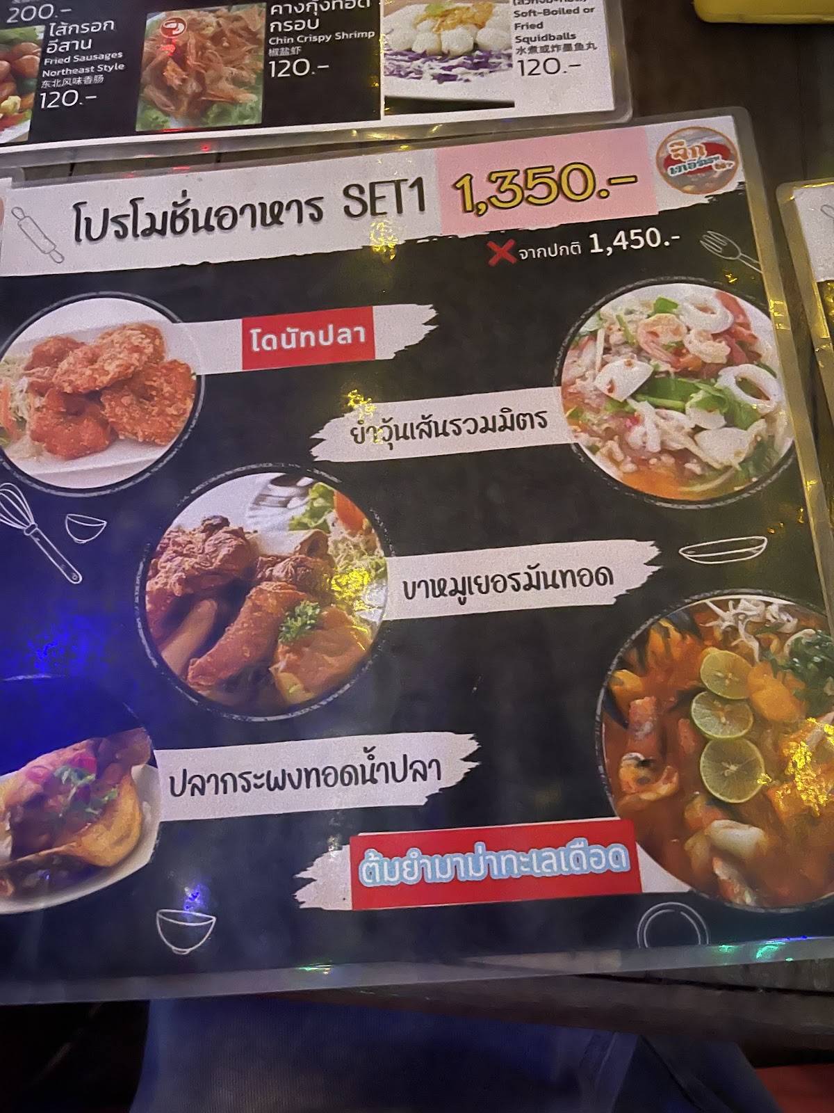 จึก เทอร์เรส меню
