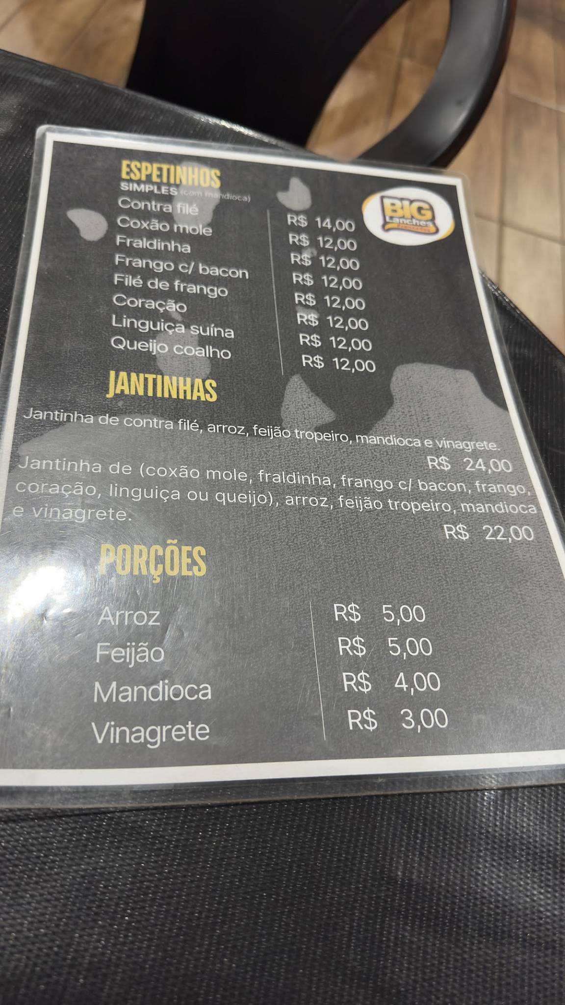 Big Lanches Prensados меню