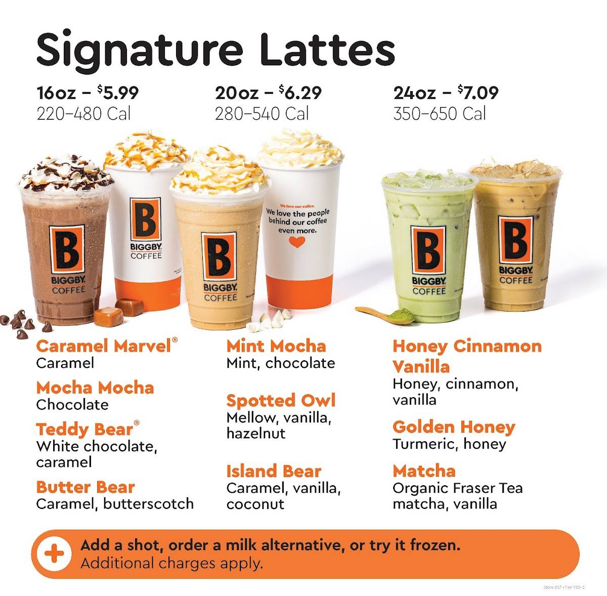 Biggby Coffee меню
