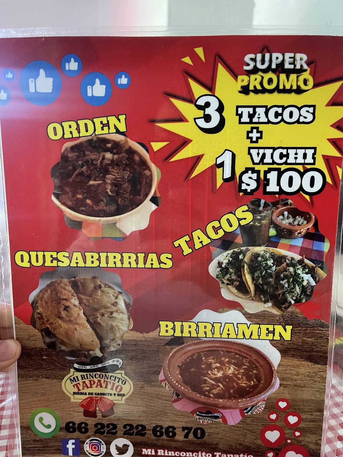 Birriería Mi Rinconcito Tapatío меню