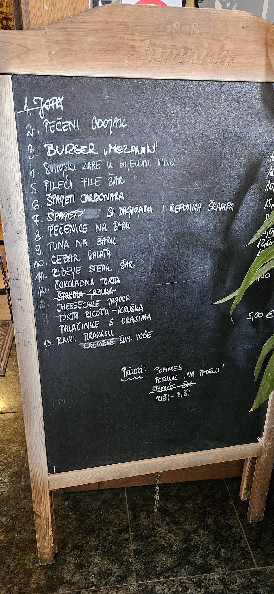 Bistro Mezanin меню