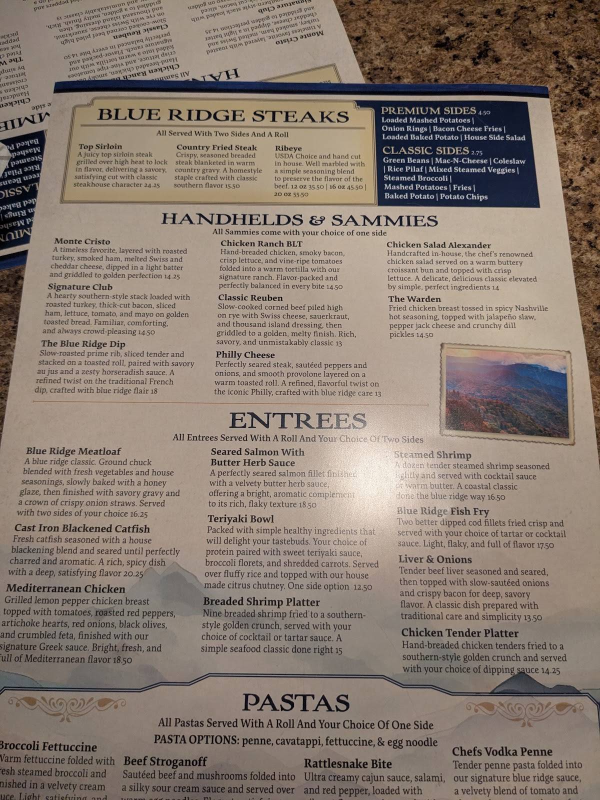 Blue Ridge Cafe & Catering меню